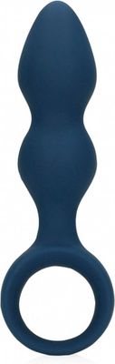 Teardrop Shaped Anal Plug  Medium  Baltic Blue