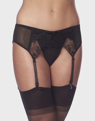 Amorable by Rimba Jarretel met G-string en Kousen  One Size  Zwart