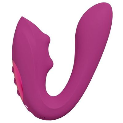 Yuki  Dual Motor G-Spot Vibrator met Masserende Kralen Roze