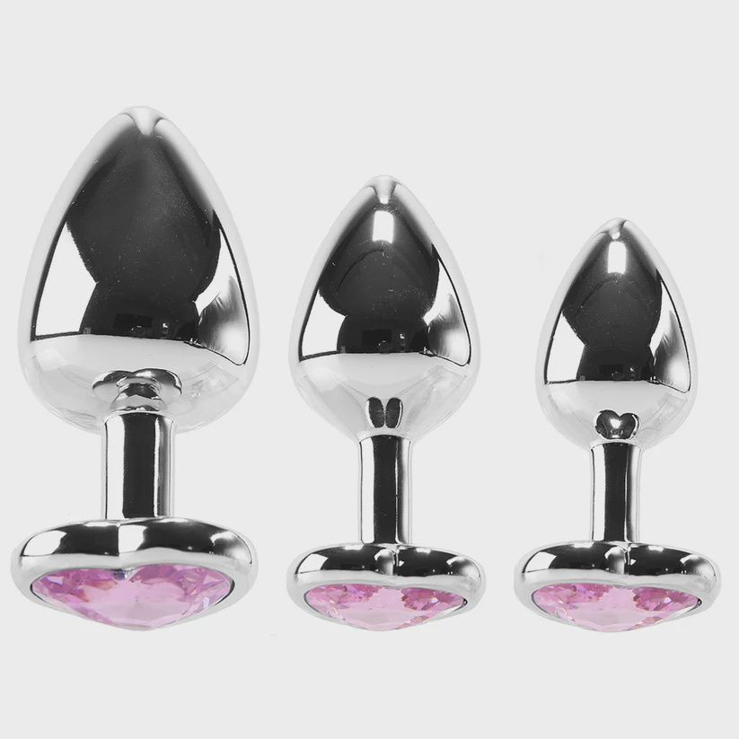 Pink Heart  Buttplug Set  3 stuks