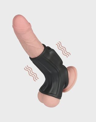 LoveToy Ridge Knights Ring Vibrerende Penis en Scrotum Sleeve (Ø 2,8 cm)