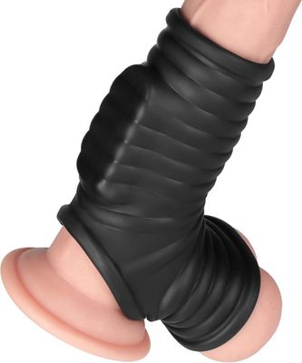 LoveToy  Wave Knights Ring Vibrerende Penis en Scrotum Sleeve  Ø 2,8 cm