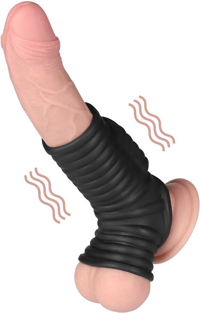 LoveToy  Wave Knights Ring Vibrerende Penis en Scrotum Sleeve  Ø 2,8 cm