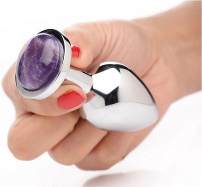 Gemstones Amethyst Gem Medium Anal Plug