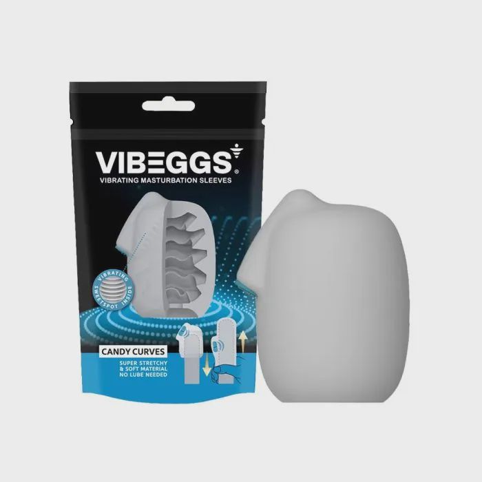 VIBEGGS - Candy Curves - Vibrerende Masturbatie Sleeve - Wit
