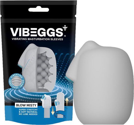 VIBEGGS - Blow Misty - Vibrerende Masturbatie Sleeve - Wit