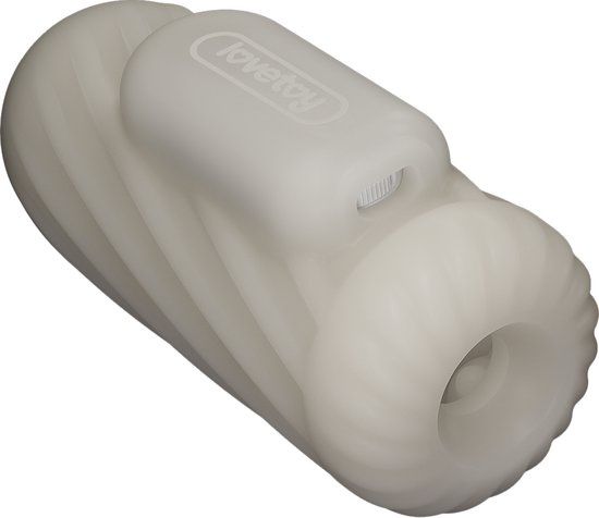 LoveToy - Knights Ring - Vibrerende Dual Purpose Sleeve - Spiraal - Wit