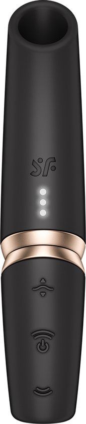 Satisfyer - Perfect Kiss - 3D Luchtpuls Lippenstift Vibrator - Zwart