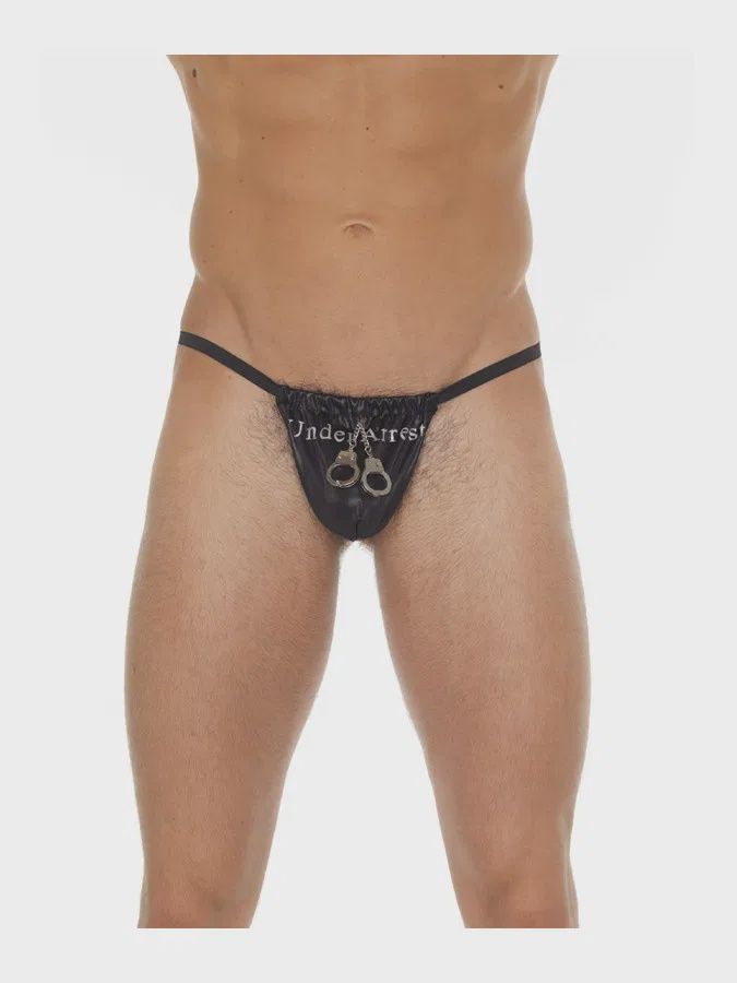 Amorable by Rimba - String met tekst - One Size - Zwart