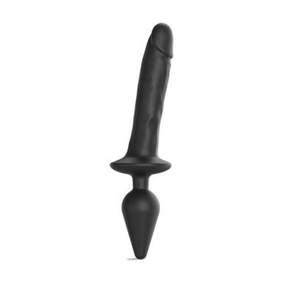 Strap-On-Me - Switch Plug-In - Dildo & Buttplug - Zwart - Maat S