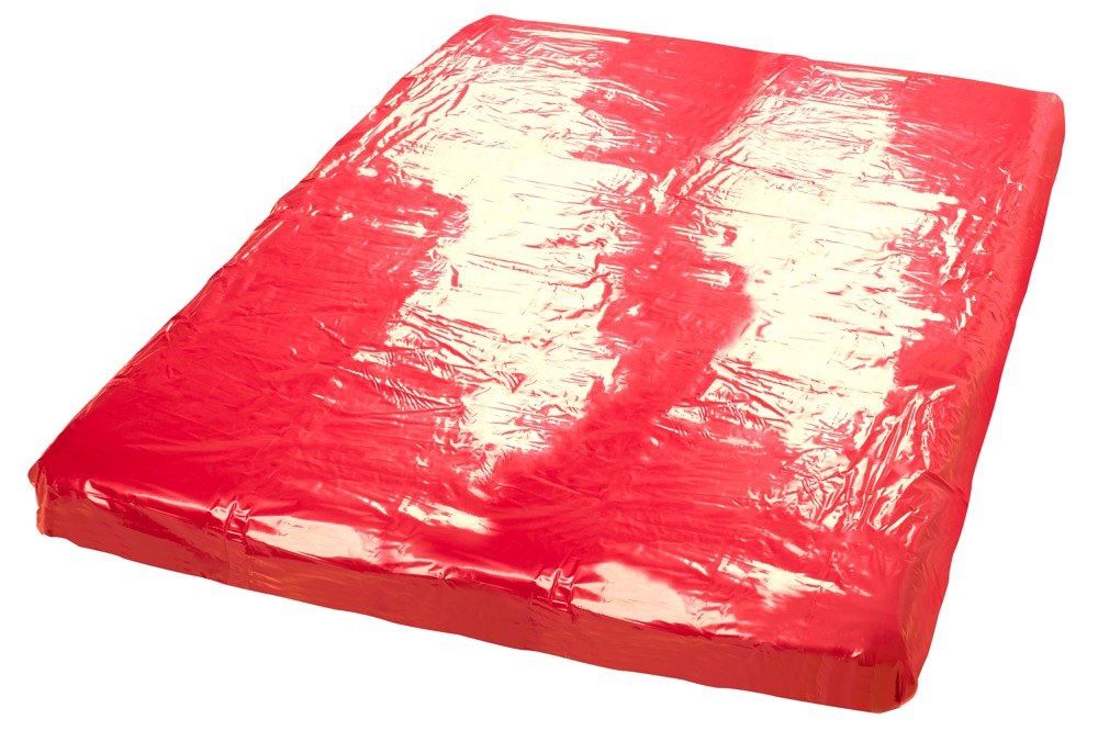 LINGERIE BDSM VINYL BED SHEET RED 200X230CM