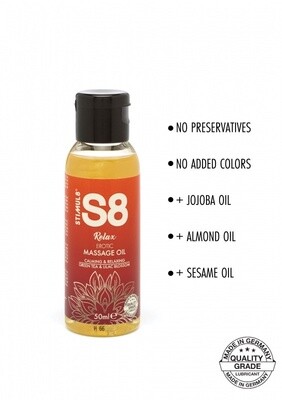S8 Massage Oil 50ml Green Tea  en amp Lilac Blossom