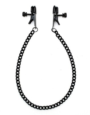 TEPELKLEMMEN MET KETTING ZWART 8169