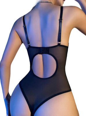 Dames sexy lingerie Contrast kant Privat Collectie Zwart