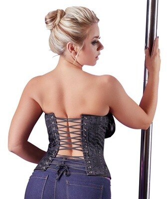 Zwarte corsage top