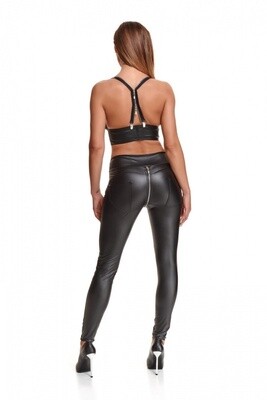 Legging Leatherlook - Wetlook Rits