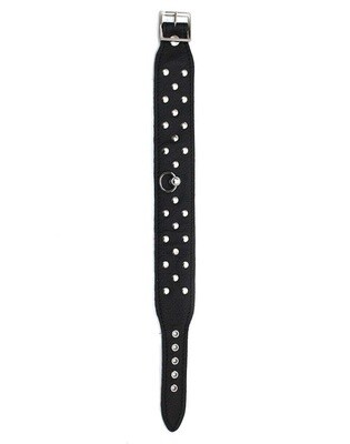 HALSBAND 4 CM BREED VERSIERD MET NIETEN