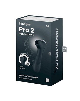 SATISFYER PRO 2 GENERATION 3 LUCHTDRUK VIBRATOR ZWART