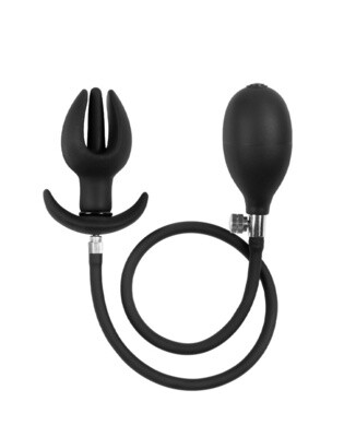 RIMBA LATEX PLAY  OPBLAASBARE GEBOGEN ANAALPLUG MET POMP