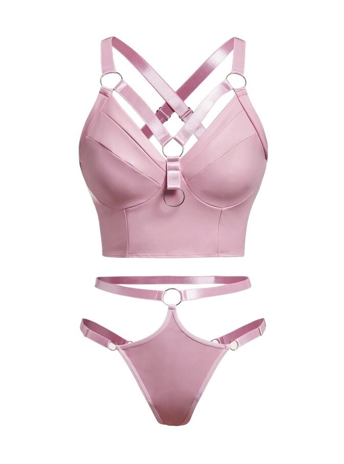 Top BH Set Met String Roze Private Collectie
