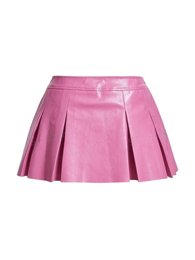 Rokje Leren Private Collectie Roze