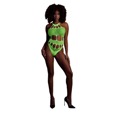 Body with Grecian Neckline - One Size - Neon Green
