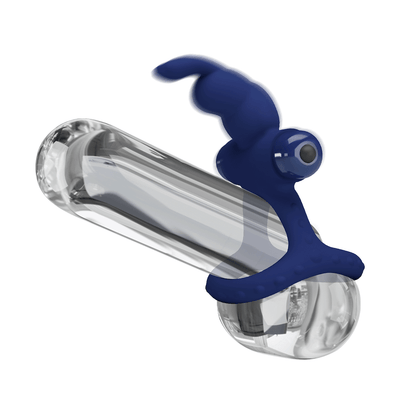 PrettyLove Luchito Rabbit Cock Ring Donkerblauw