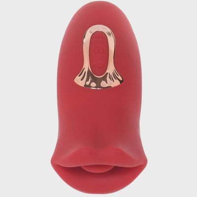 Kiss and Tell - Siliconen zoenende en vibrerende clitorisstimulator rood
