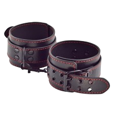 Lovetoy Bondage Enkelboeien - Zwart met Rood