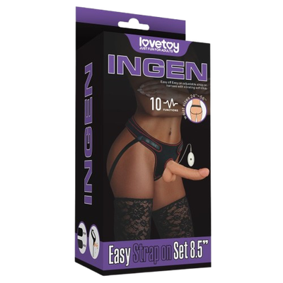 Lovetoy Vibrerende Strapon Set 8,5"