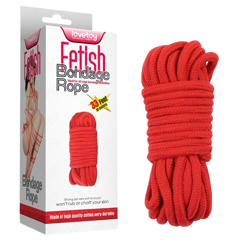 Lovetoy Fetisch Bondage Touw - Rood