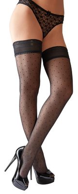 Cottelli Hold-up Kousen Dots Zwart