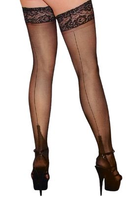 Cottelli Hold Up Kousen Kanten Motief  Uitdagend