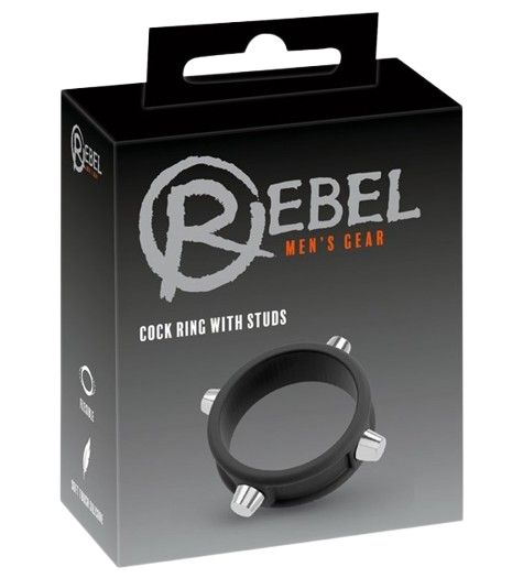 Rebel Cockring Met Studs