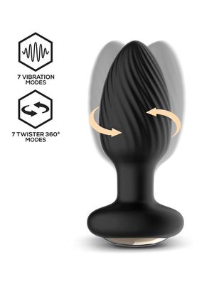 IY - Drago - Buttplug Vibratie, 360° Twister