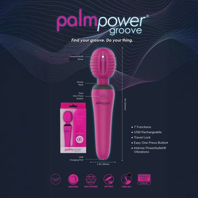 PalmPower - Groove - Mini Wand Massager - Roze