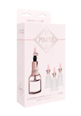 Clitoral &amp; Nipple Pump Set Medium - Large