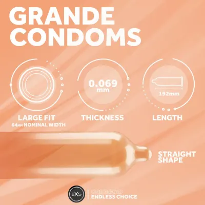 EXS Grande - Extra Large Condoms - 12 pieces