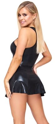 Cotelli Party Dress Black Wetlook