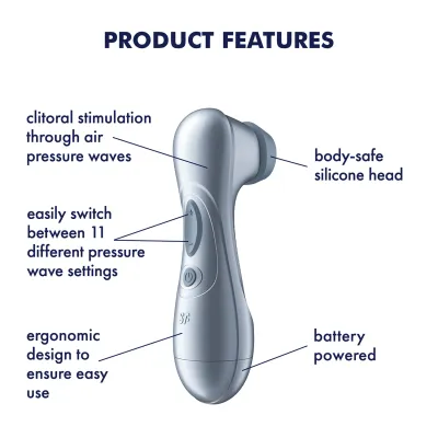 Satisfyer - Battery Series - Pro 2 Generation 2 - Air Pulse Vibrator - Ice Blue