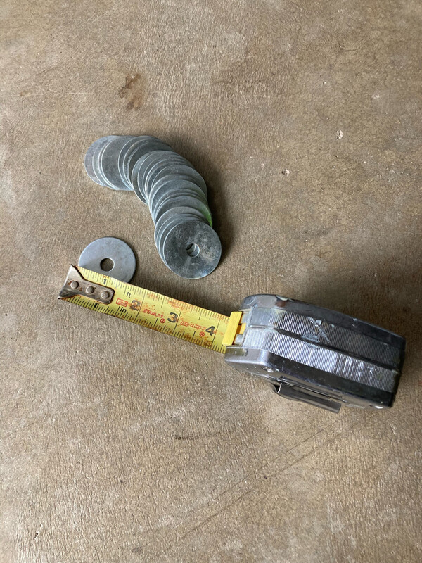 Washer 1/4" Hole by 1 1/2"
