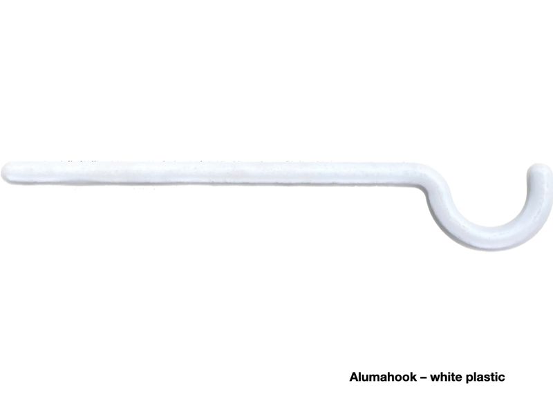 Flat Alumahooks-White/Plastic
