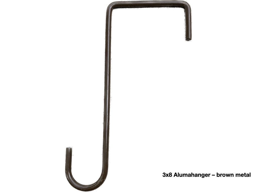 3x8 Alumawoodhangers-Brown/Metal