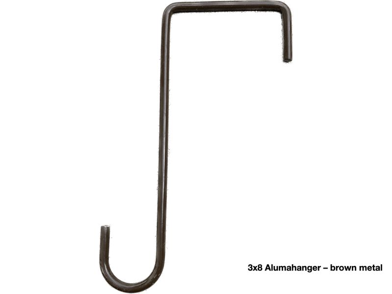 3x8 Alumawoodhangers-Brown/Metal
