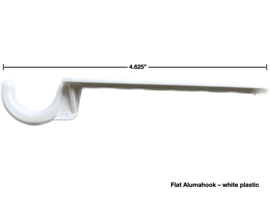 Flat Alumawoodhooks-Brown/Plastic