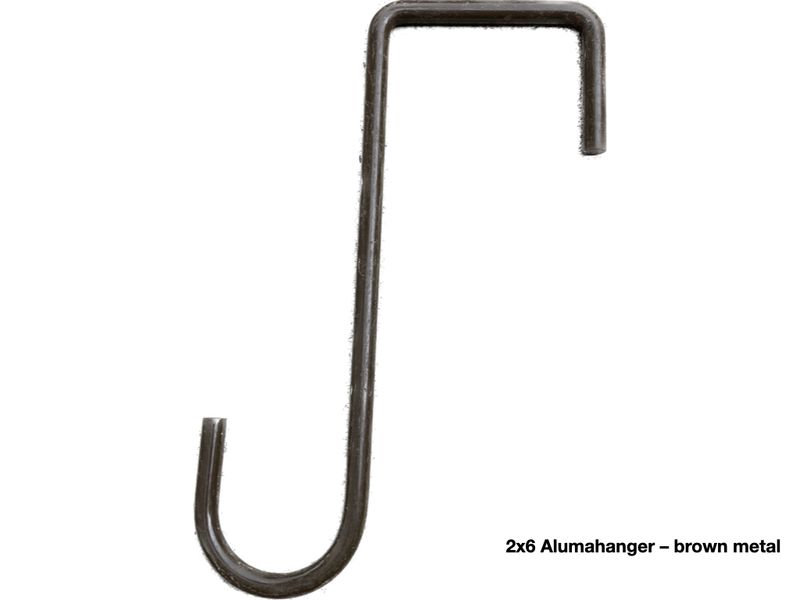 2x6 Alumawoodhangers-Brown/Metal