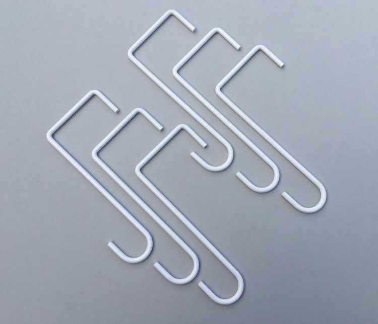 3x8 Alumawoodhangers-White/Metal