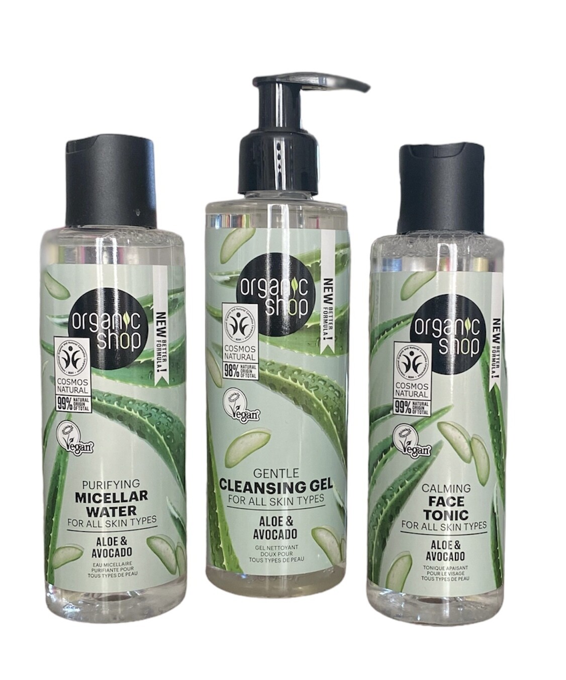 Organic Shop Kalmerende Gezicht Tonic - Natuurlijke organische kalmerende Tonic met Aloe en Avocado 150ml.