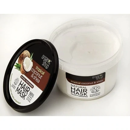 Organic Shop Herstellend Haarmasker - Haarmasker met Coconut &amp; Shea - Organic shop Moisturizing Hair Mask