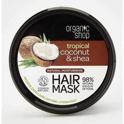 Organic Shop Herstellend Haarmasker - Haarmasker met Coconut &amp; Shea - Organic shop Moisturizing Hair Mask